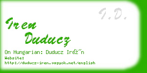 iren duducz business card